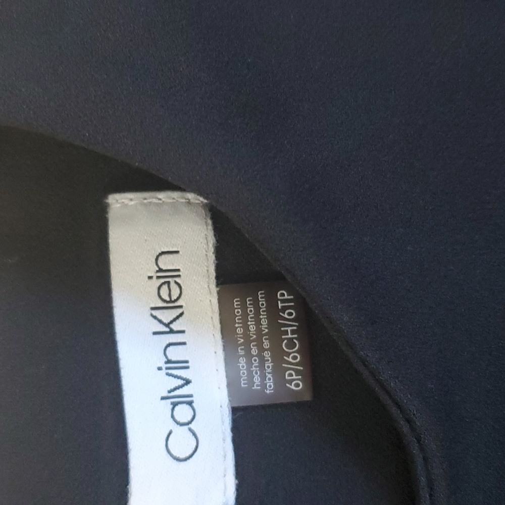 Calvin Klein Sleeveless Black Ruffle Dress sz 6 - Picture 3 of 8